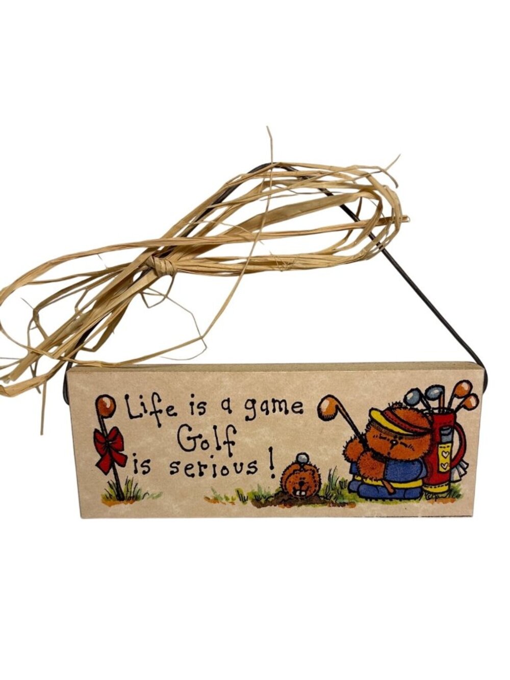 Wooden Golf Sign Life is a Game Golf is Serious Dad Father Gift